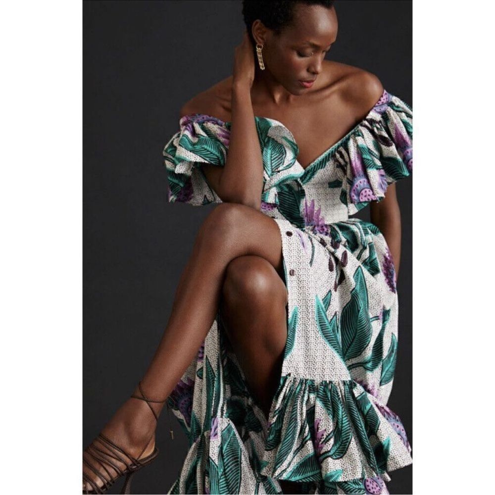 Anthropologie SIKA Off-The-Shoulder Printed Maxi
Dress/ size 2 - Picture 7 of 13